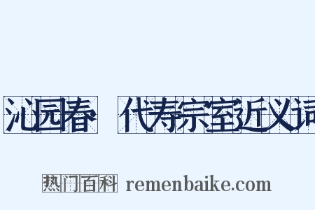 沁园春·代寿宗室近义词是什么意思的图片